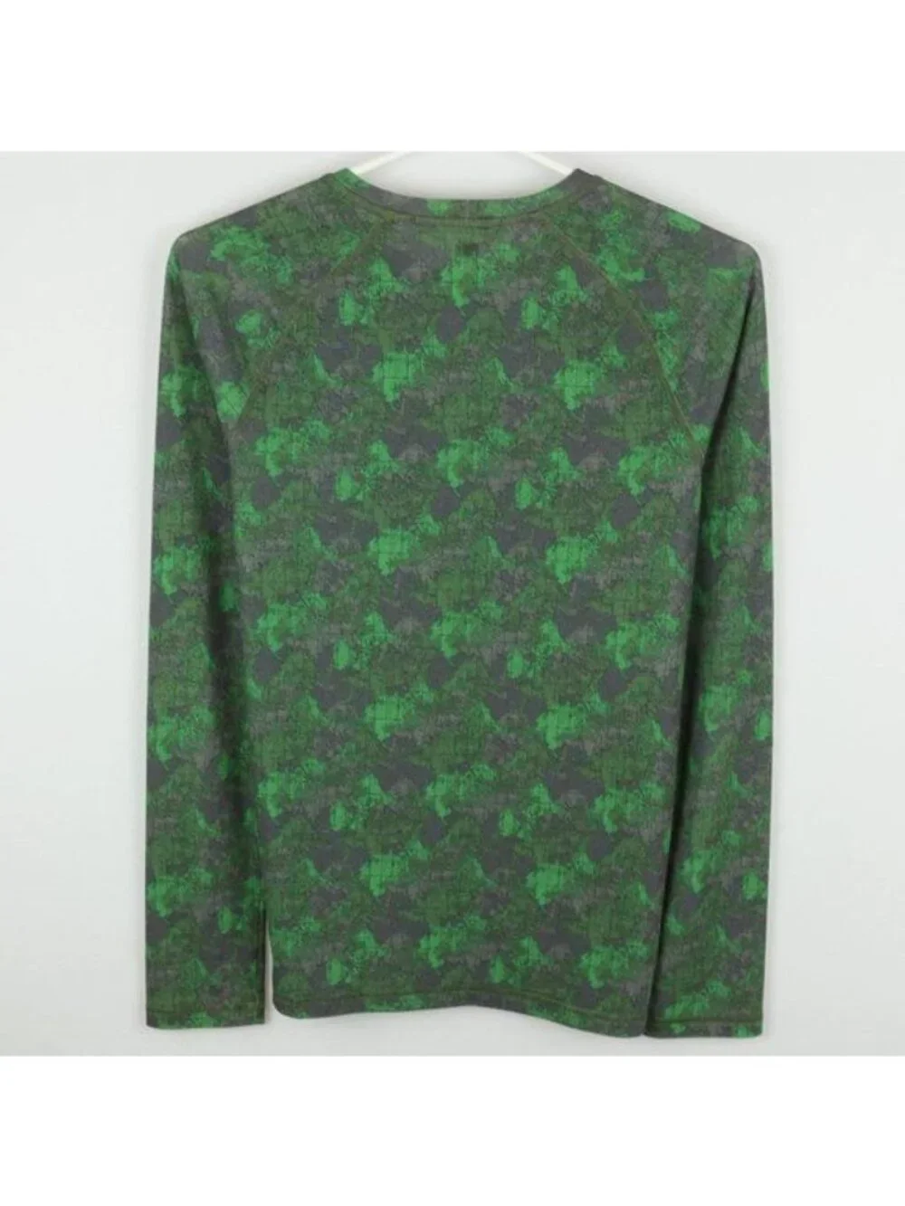 REI Boys XL Green Gray Crewneck Lightweight Long Sleeve Base Layer Tech Tee